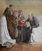 Советская агитационная картина «Ходоки у Ленина», вышивка, 1930-40 гг.