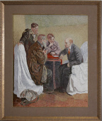 Советская агитационная картина «Ходоки у Ленина», вышивка, 1930-40 гг.