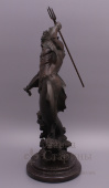 Большая интерьерная скульптура «Посейдон», бронза, Европа, 20 век