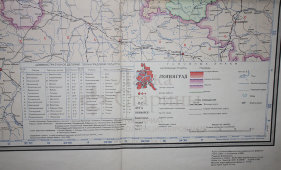 Карта Ленинградской области, СССР, 1955 г.