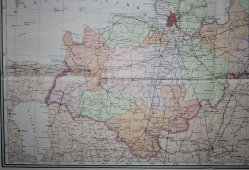 Карта Ленинградской области, СССР, 1955 г.