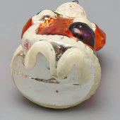 Стеклянная советская ёлочная игрушка «Дед Мороз», 1950-60 гг.