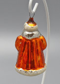 Стеклянная советская ёлочная игрушка «Дед Мороз», 1950-60 гг.