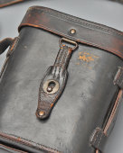 Французский военный, полевой бинокль «Flammarion» времен Первой мировой войны в оригинальном кожаном чехле, компания Huet et Cie, 1910-е