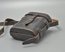 Французский военный, полевой бинокль «Flammarion» времен Первой мировой войны в оригинальном кожаном чехле, компания Huet et Cie, 1910-е