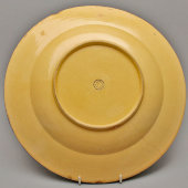 Антикварное декоративное блюдо «Царь Василий Иоаннович», майолика, гончарная мастерская при ХМП Строгановского училища, Россия, нач. 20 в.